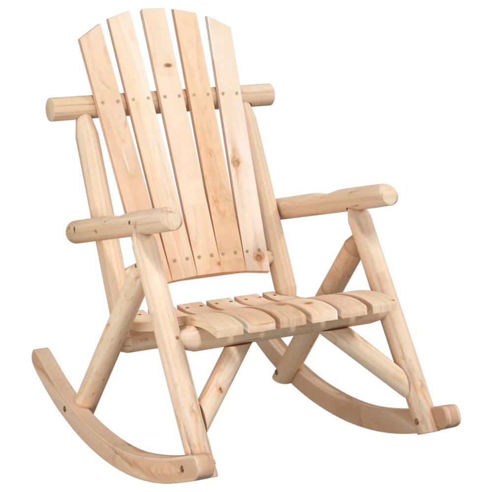 Chaise à bascule de jardin 69x96x101 cm bois massif d'épicéa