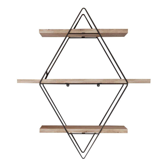 Etagère murale en bois et métal prizma