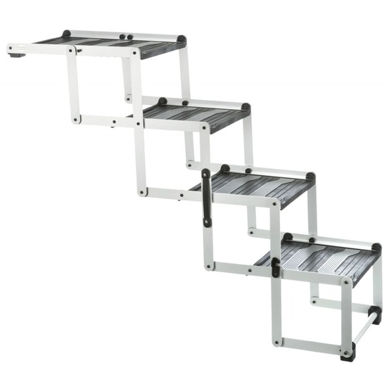 Escalier pliable pour animaux 4 marches 160x70 cm aluminium