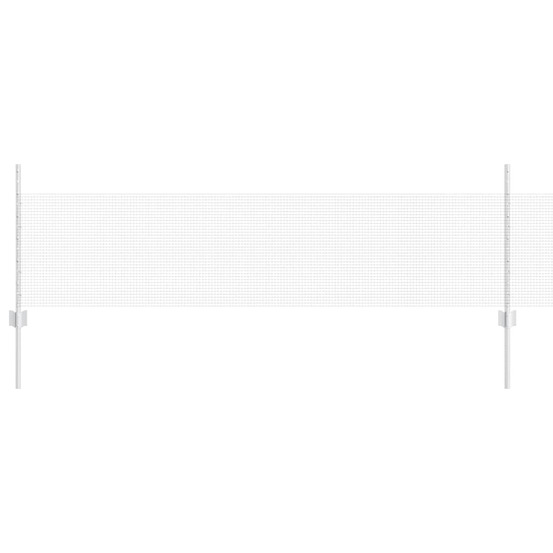 Clôture et poteau argent 0,5 x 50 m acier