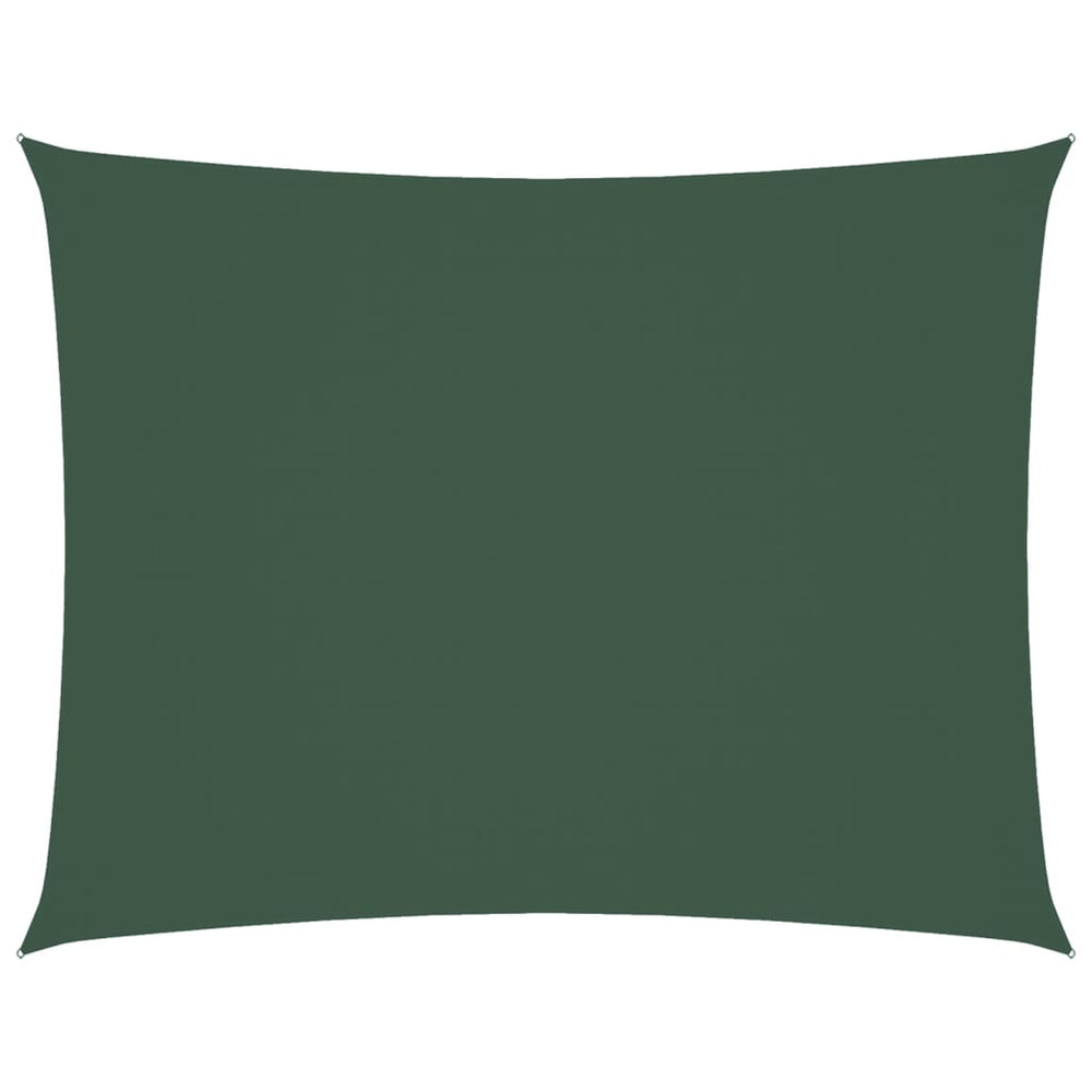 Voile de parasol tissu oxford rectangulaire 6x8 m vert foncé