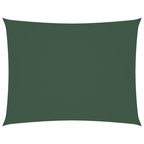 Voile de parasol tissu oxford rectangulaire 6x8 m vert foncé