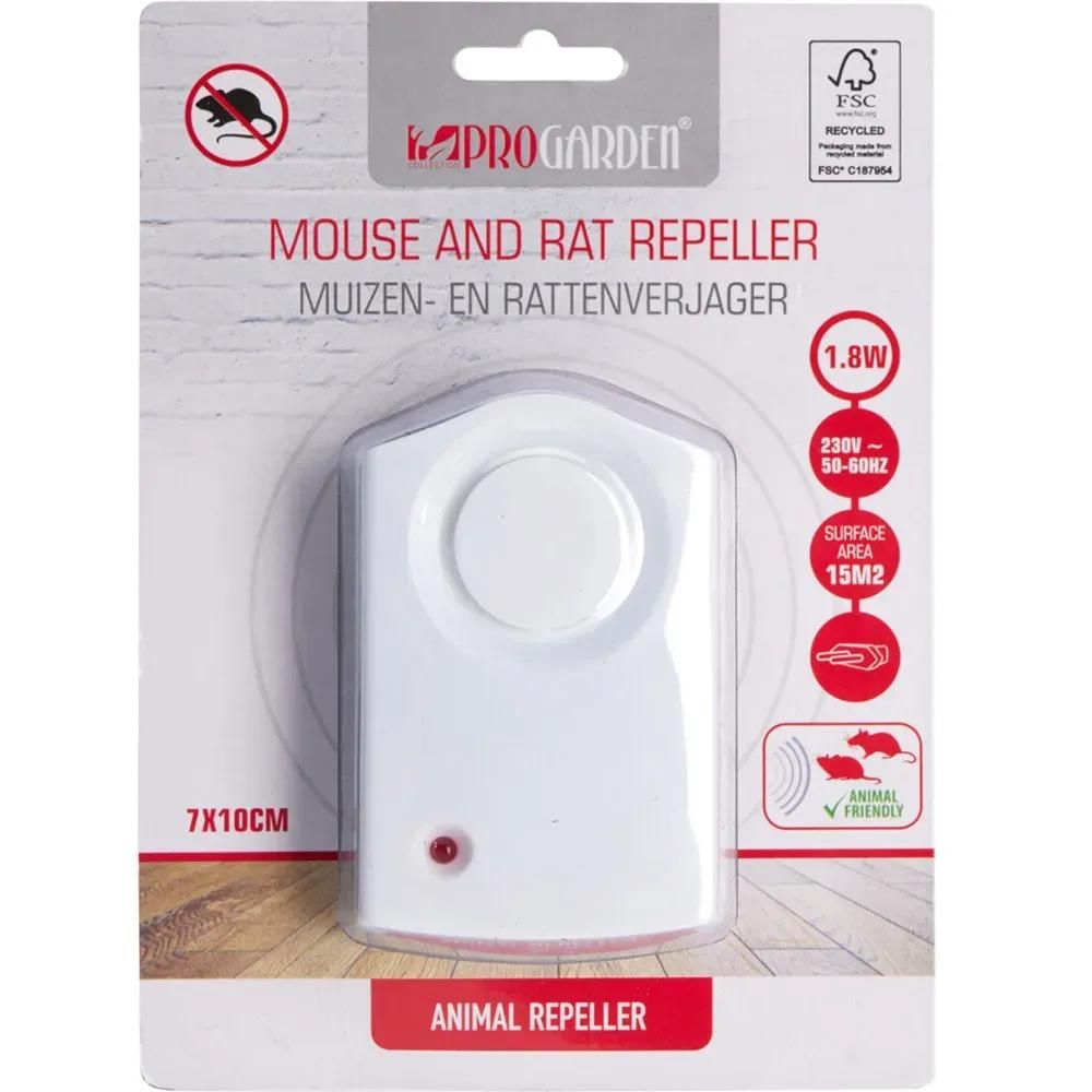 Répulsif à ultrasons pour rats et souris - couverture 15 m²