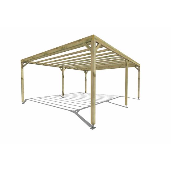 Pergola bois • 6m x 5m • indépendante • sens profondeur • livraison comprise