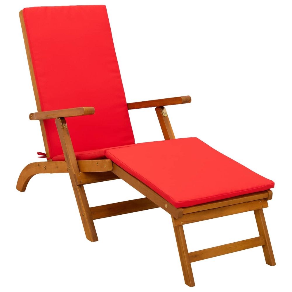 Chaise longue inclinable et pliable 55 x 146 x 91 cm bain de soleil
