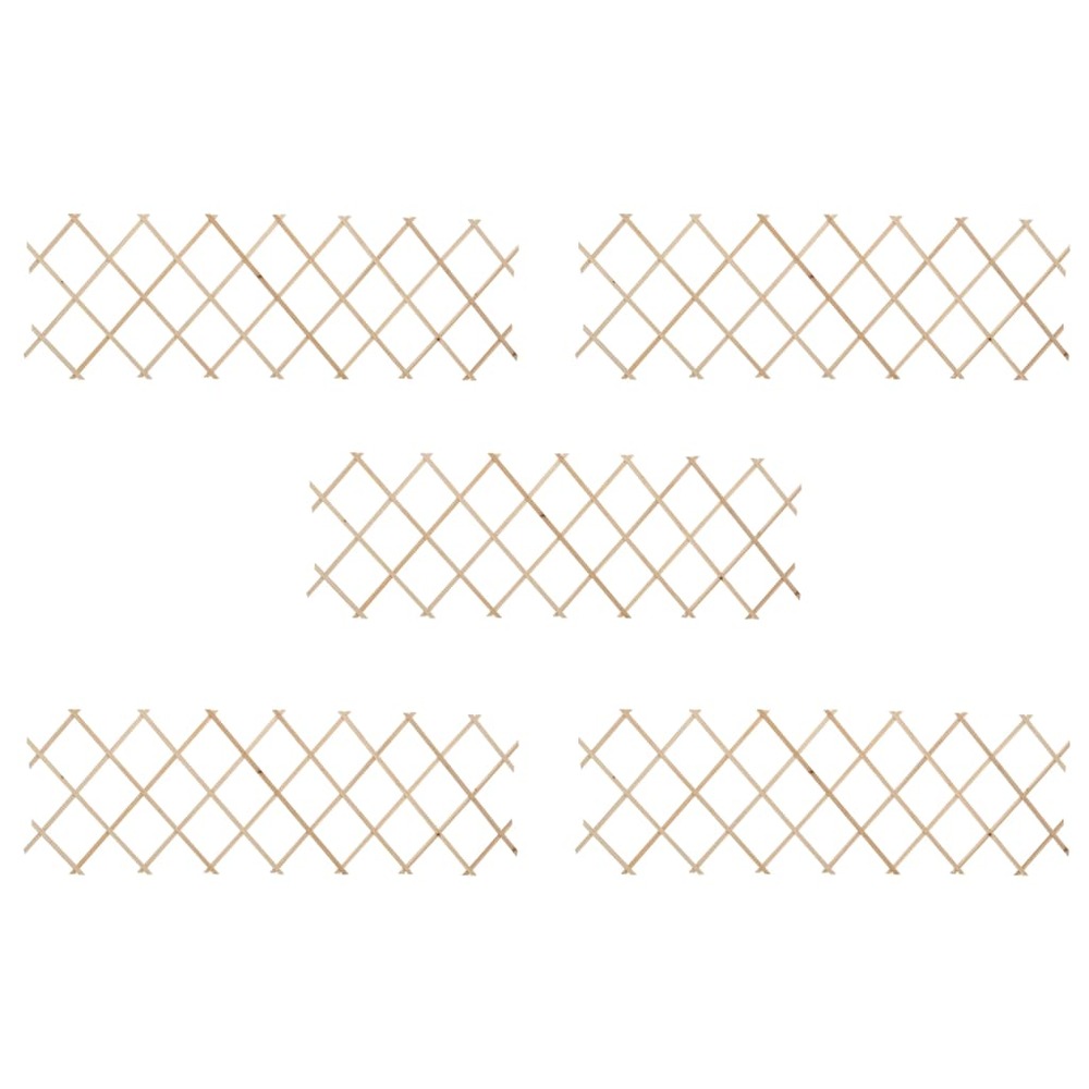 Clôture à treillis 5 pcs bois de sapin 180x60 cm