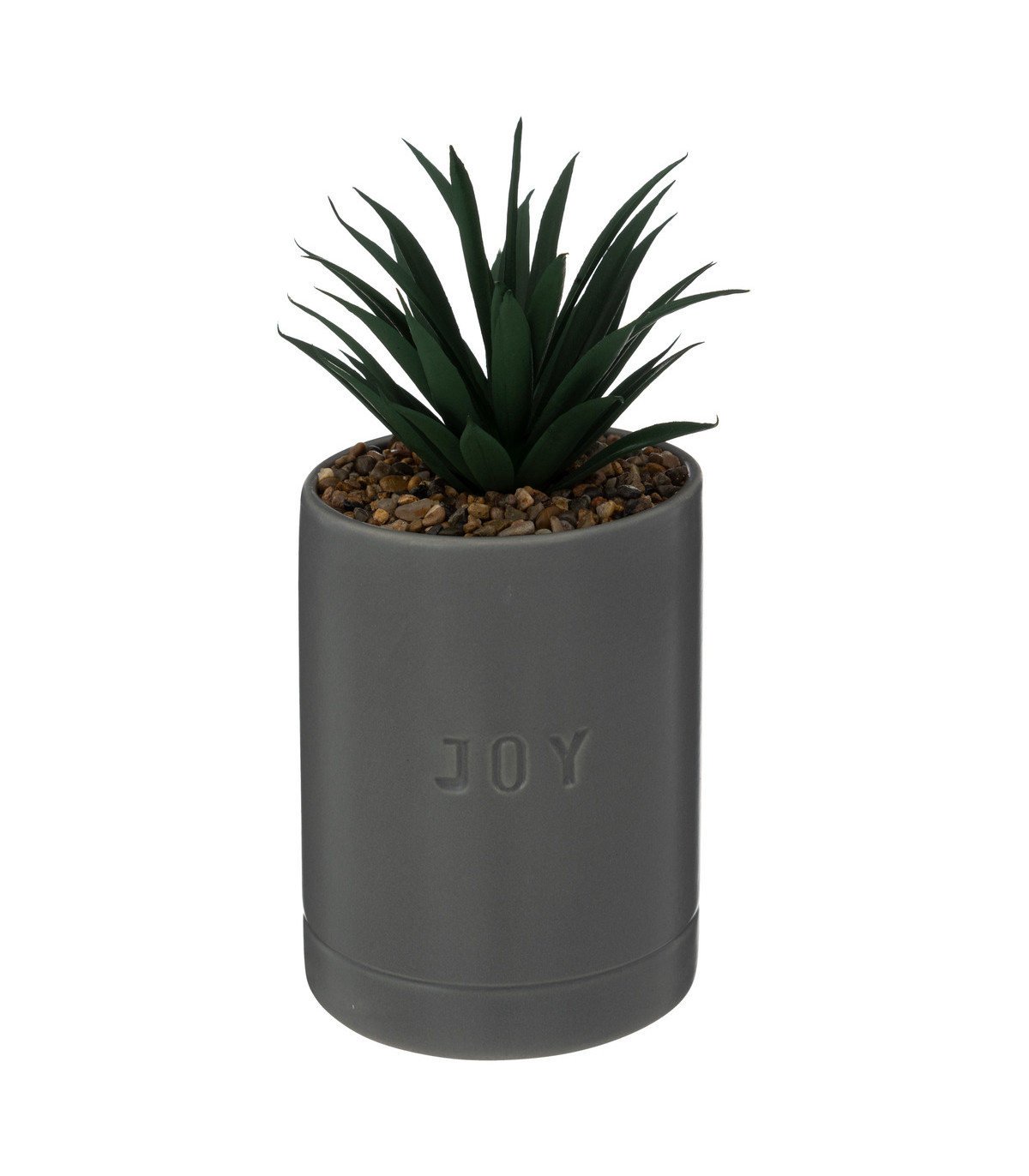 Plante artificielle pot en céramique bleu gris h 20 cm