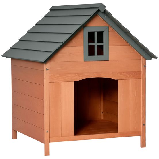 Niche surélevée pour chien en sapin 81,3 x 91,5 x 98,5 cm extérieur jusqu’à 15 kg