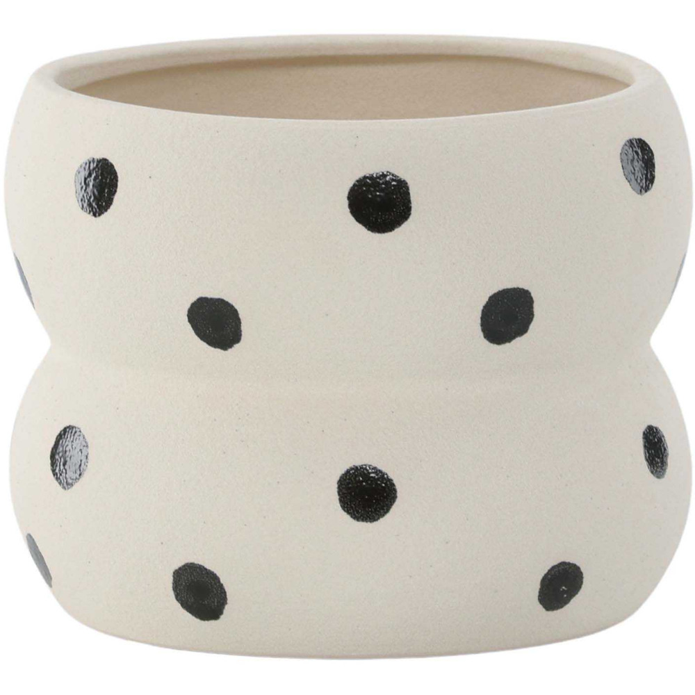 Cache pot dapne 16*16*13cm blanc et noir