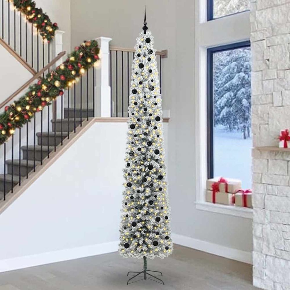 Sapin artificiel vert hauteur 300 cm, illuminé par 300 led usb avec 120 boules de noël
