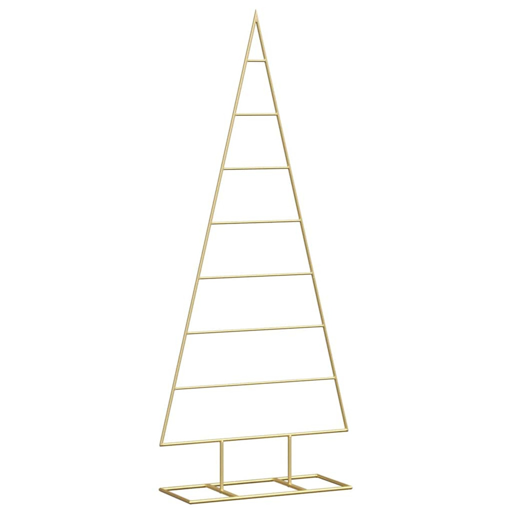 Arbre de noël en métal doré 125 cm acier peint par poudre