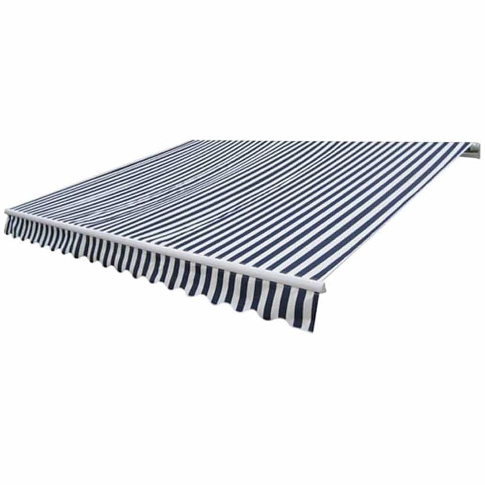 Auvent pliable motorisé 400 cm bleu/blanc