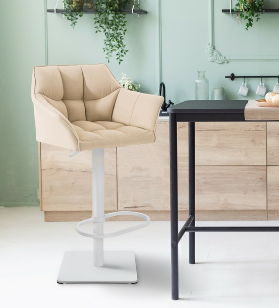 Tabouret de bar damaso w tissu