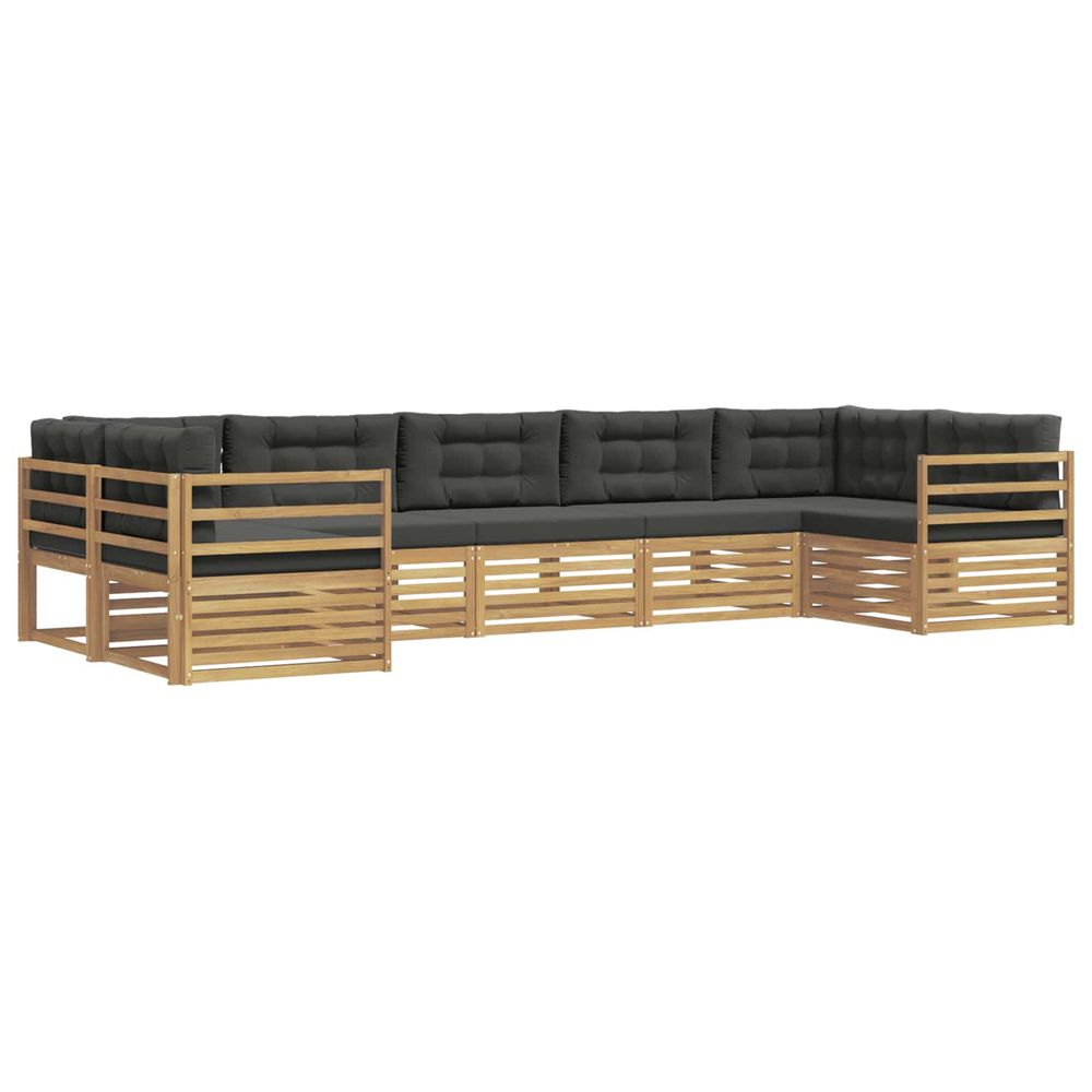 Ensemble de canapés d'extérieur 7 pc blanc et anthracite