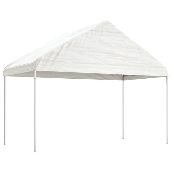 Belvédère avec toit blanc 4,08x2,23x3,22 m polyéthylène
