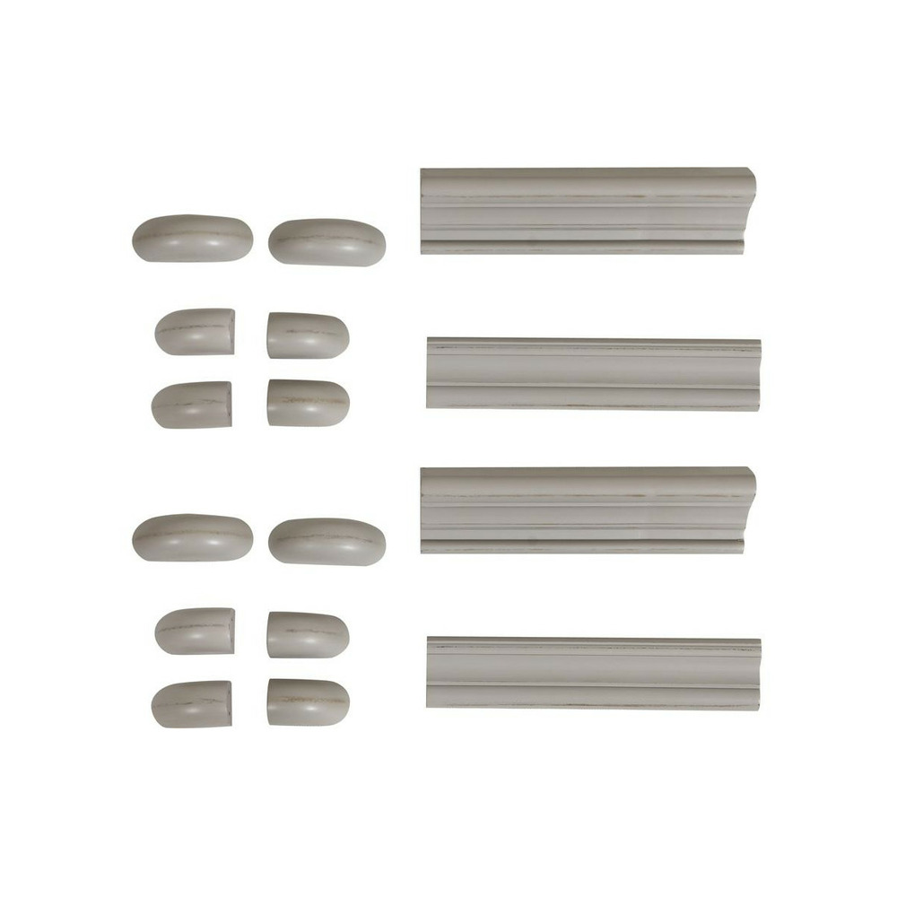 Set de finition bibliothèque modulable mdf gris - harmonie interior's