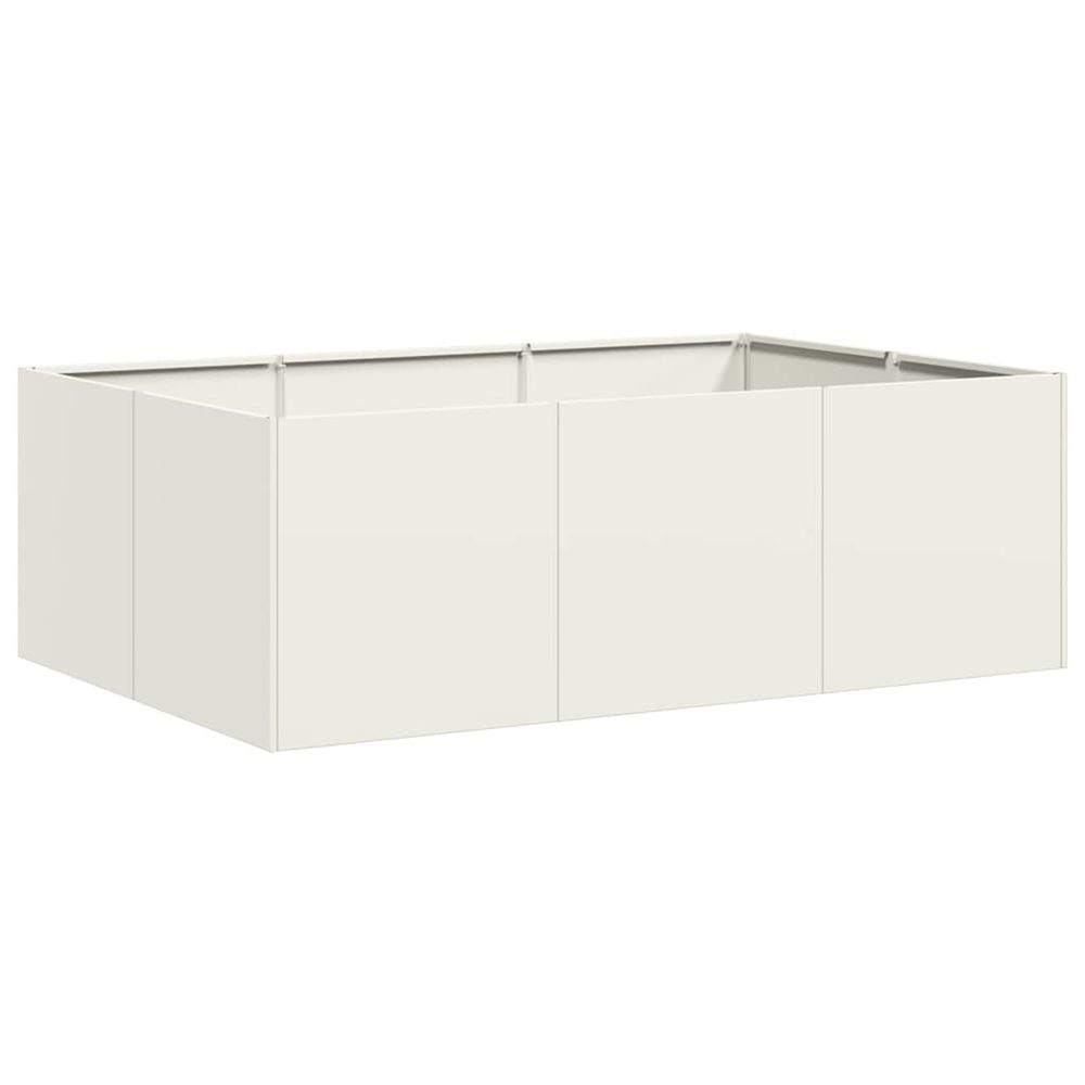 Jardinière d'extérieur blanc 120x80x40 cm acier