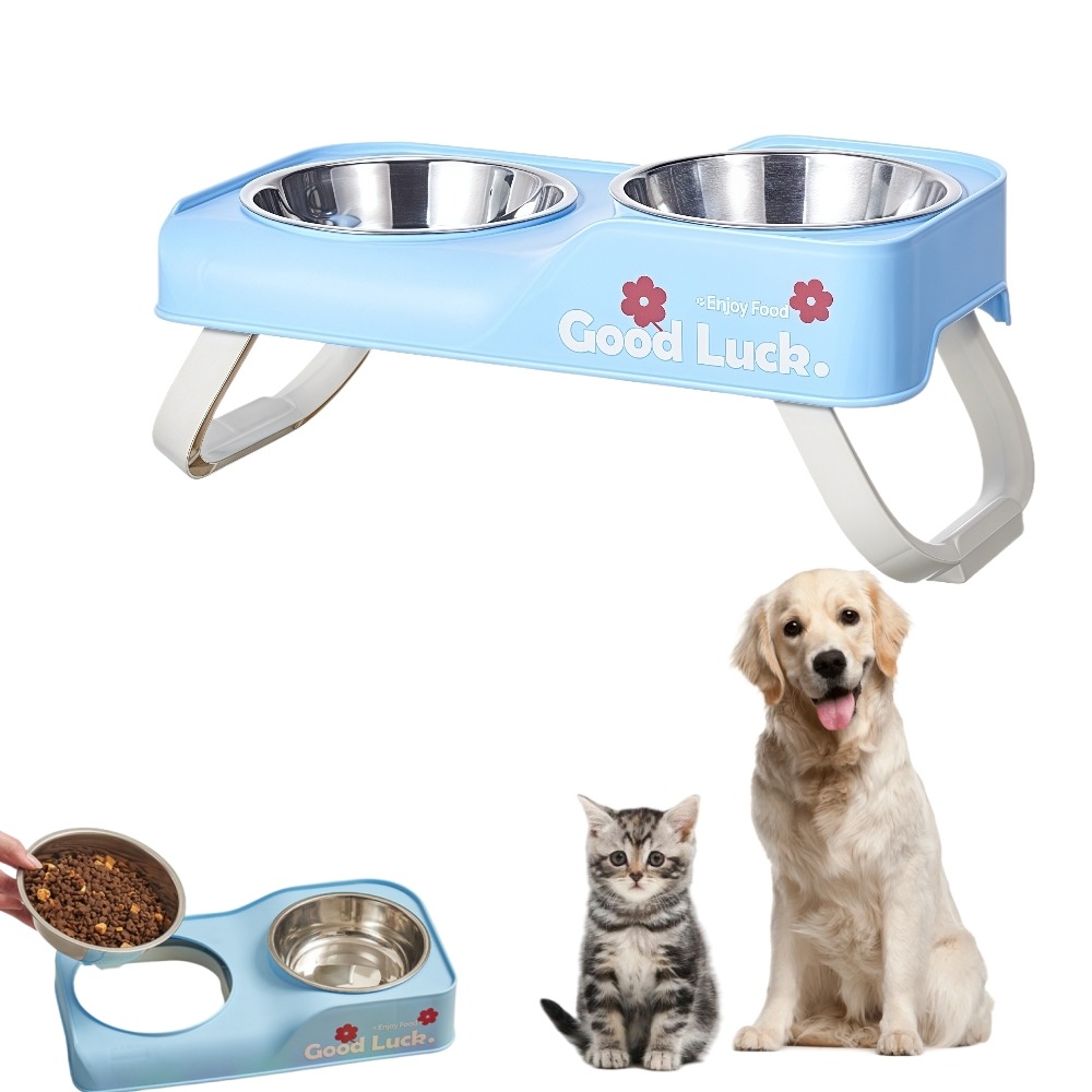 Gamelle double pliable pour chien et chat