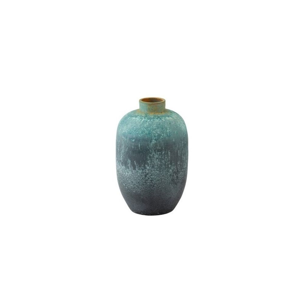 Vase vintage en céramique bleu 33.5x33.5x50.5 cm