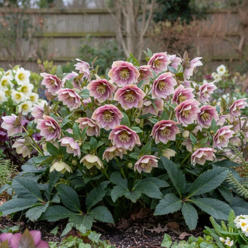 Hellébore orientale wilgenbroek double pink lot de 3 godets
