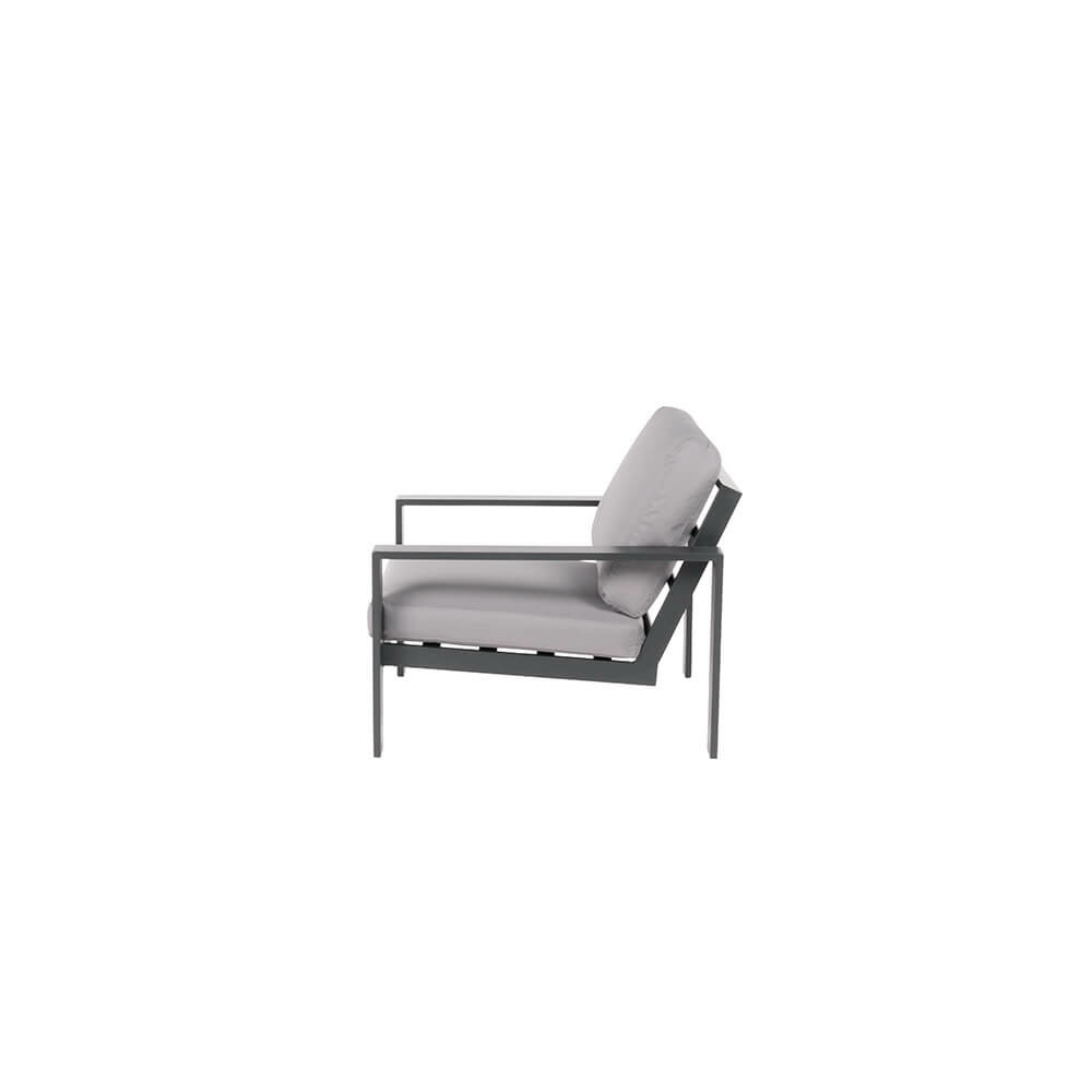 Home deluxe - ensemble de meubles de jardin - rio - noir, taille s - composé de 1x tabouret, 1x fauteuil - coussins inclus i meubles