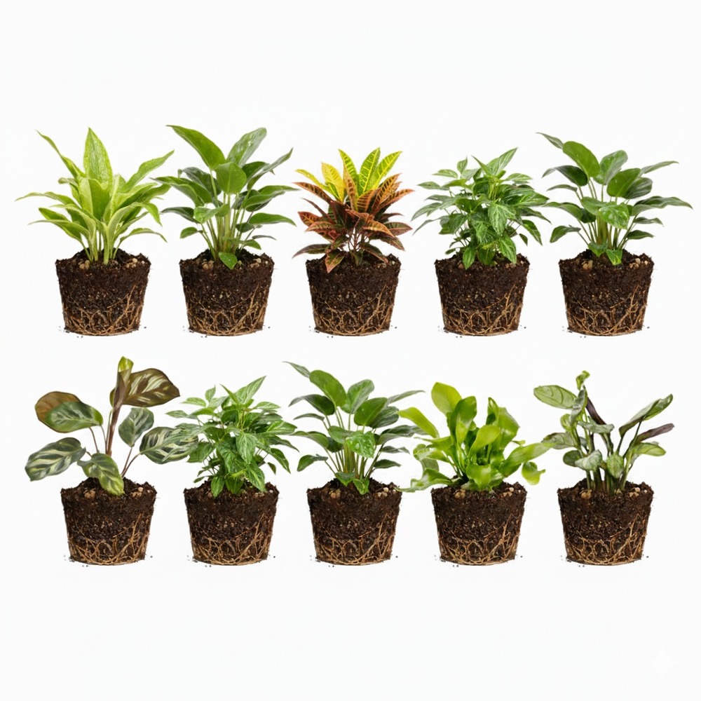 Mini-plantes d'intérieur : fougères (10 pièces) - pour terrarium