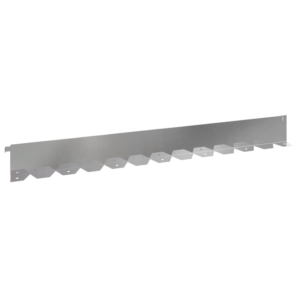 Bordure de pelouse 30 pc 102 x 10 x 4 cm acier argenté