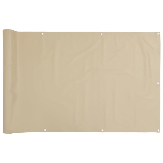 Écran de balcon beige 120x600 cm tissu oxford