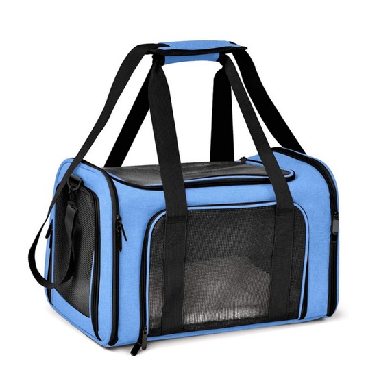 Sac de transport pour chat, portable et pliable bleu taille l downypaws