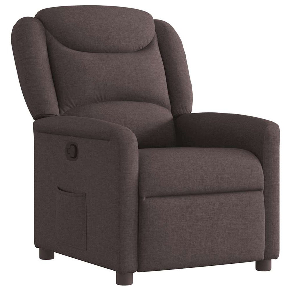 Fauteuil inclinable marron foncé tissu