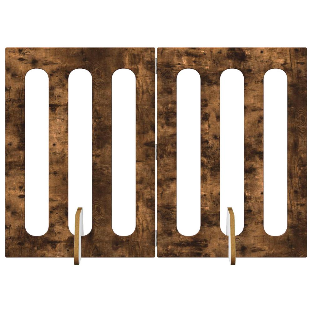 Clôture pliable pour animaux 2 pc chêne fumé 100,5 x 38 x 70 cm