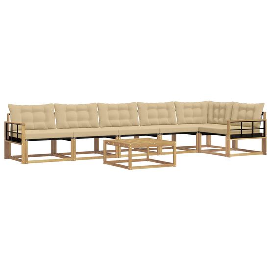 Ensemble de canapés d'extérieur 7 pc blanc et beige