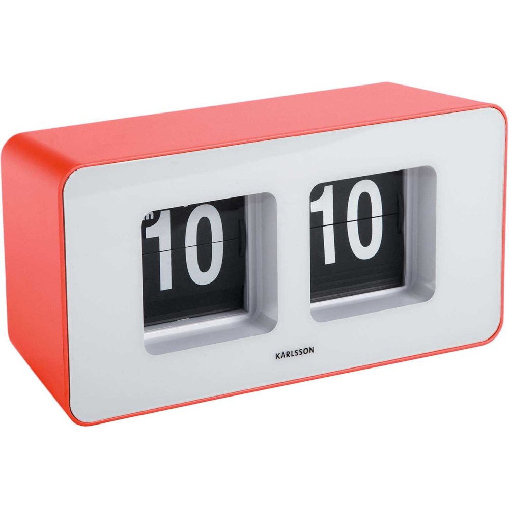 Horloge murale ou à poser funky flip rouge