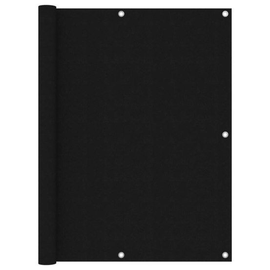 Écran de balcon noir 120x400 cm tissu oxford