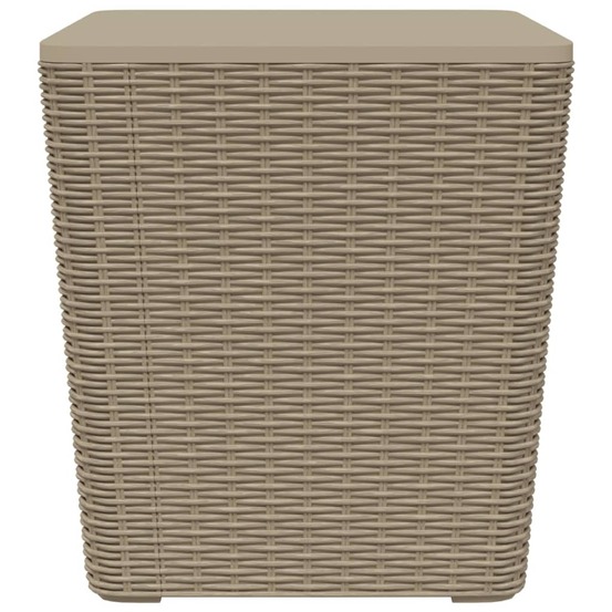 Table de jardin avec couvercle amovible marron clair pp