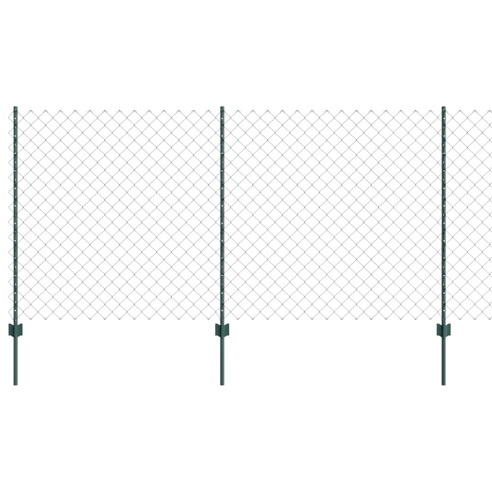 Clôture grillagée avec poteau 25 x 1,2 m acier recouvert de pvc