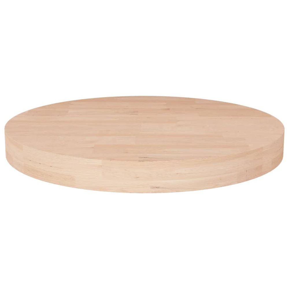 Dessus de table rond ø40x4 cm bois de chêne massif non traité