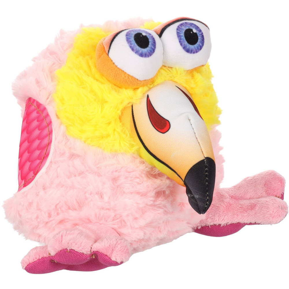 Jouet flamant rose snapz 20 cm pour chien