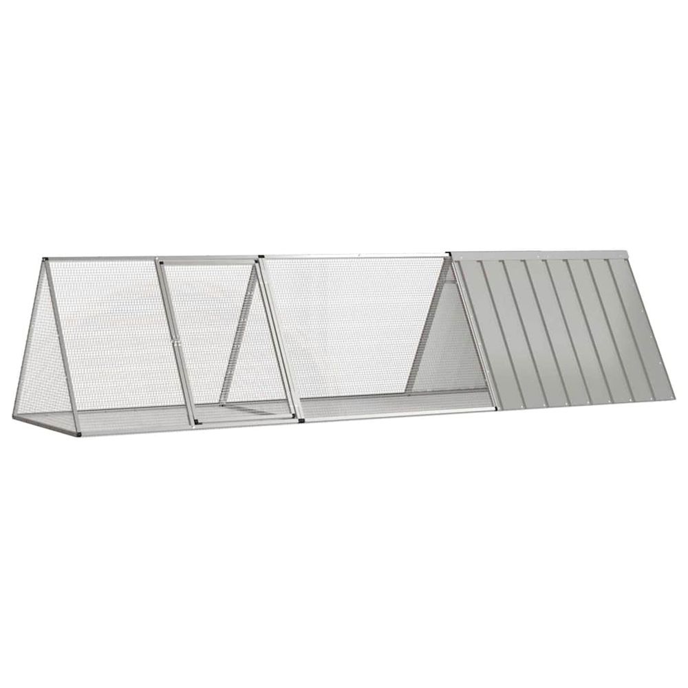 Clapier extérieur modulable acier galvanisé pour lapin gris