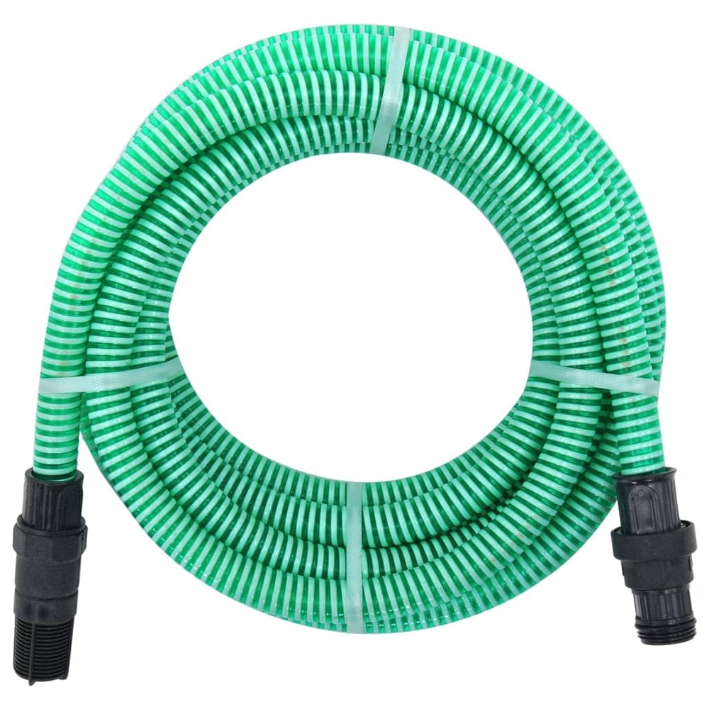 Tuyau d'aspiration avec raccords en pvc vert 1 7 m pvc