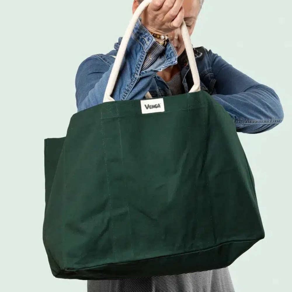 Grand sac cabas vert kombu - venga