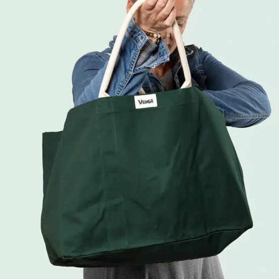 Grand sac cabas vert kombu - venga