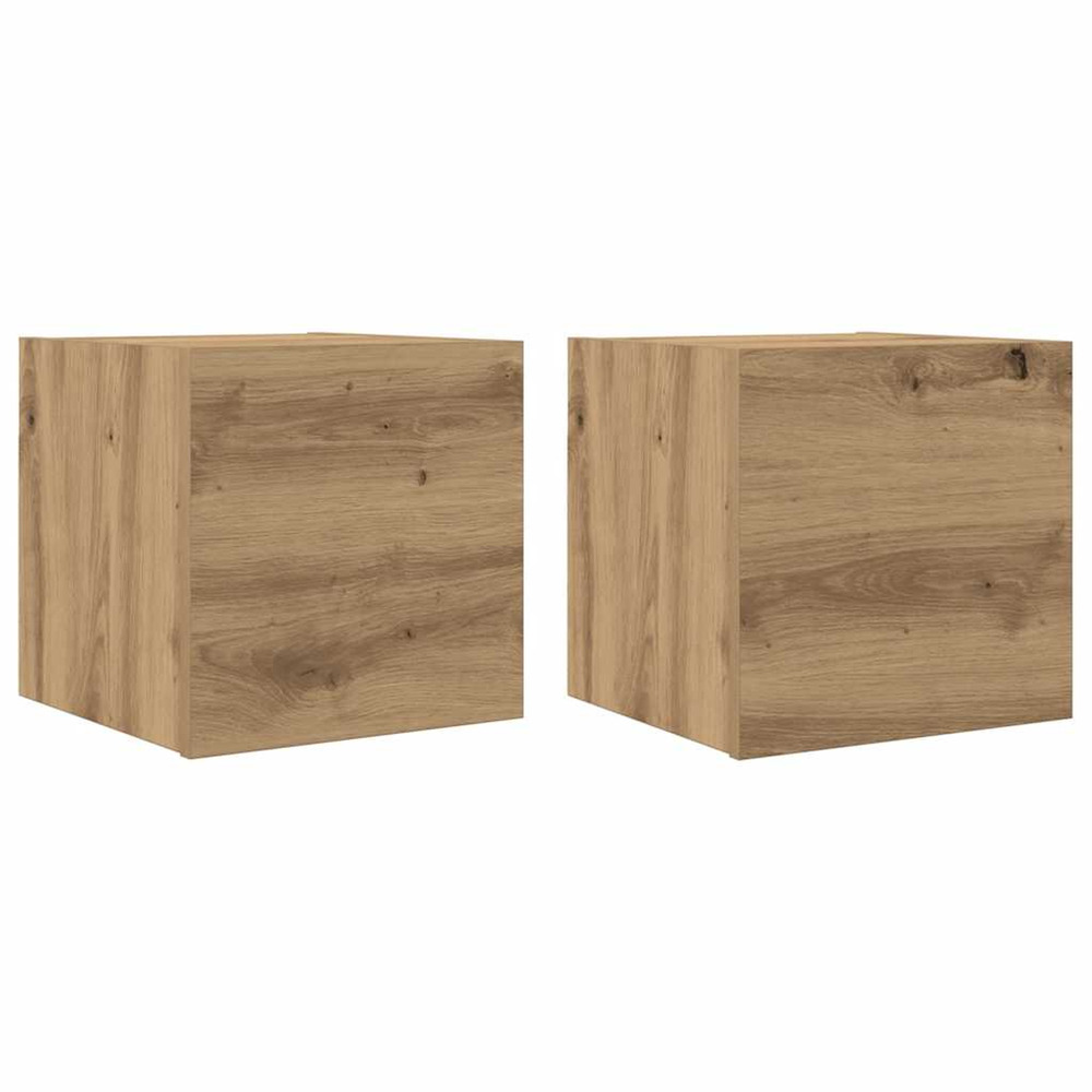 Meubles tv muraux 2 pcs chêne artisanal 30,5x30x30 cm