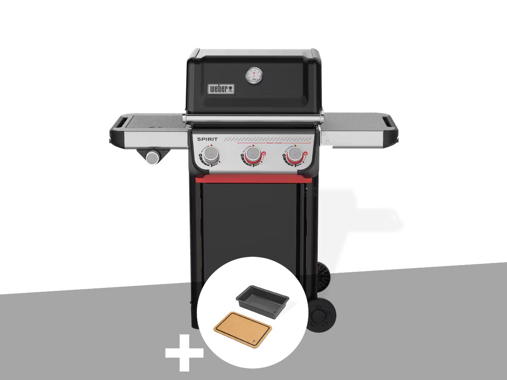 Barbecue à gaz spirit e-335 + bac et planche à découper works