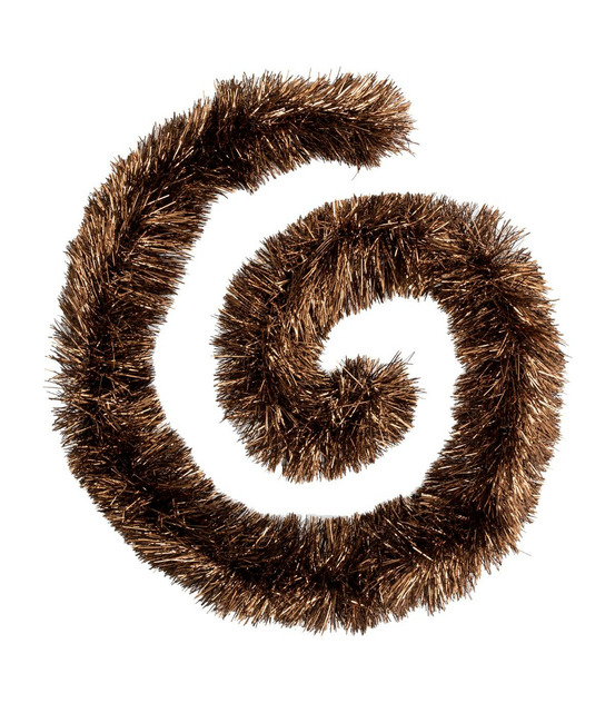 Guirlande de noël boa large 15 cm bronze longueur 2 mètres
