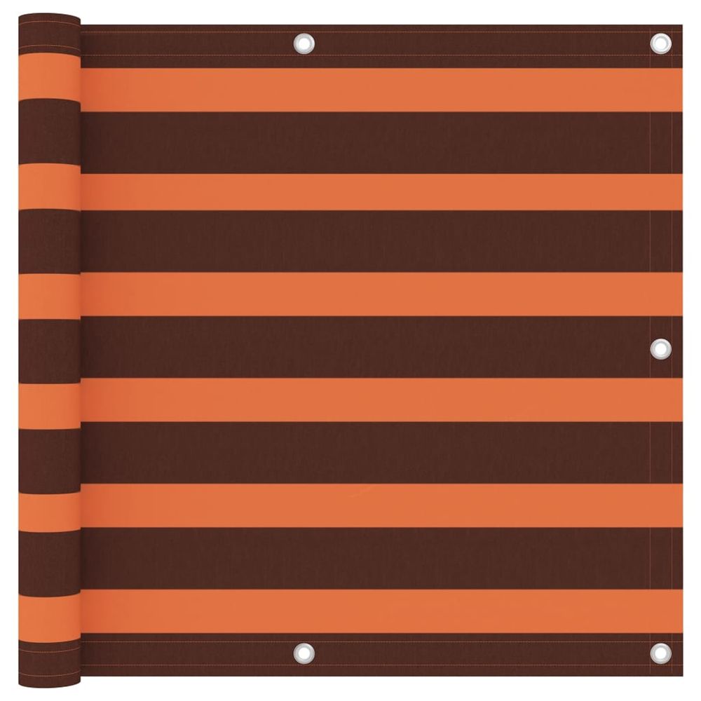 Écran de balcon orange et marron 90x300 cm tissu oxford