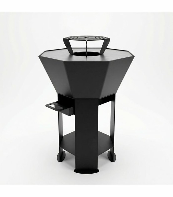 Pack braséro extérieur aknor avec plaque de cuisson plancha et réhausse plaque de cuisson grillade - jardin d'acier pack-ak-3