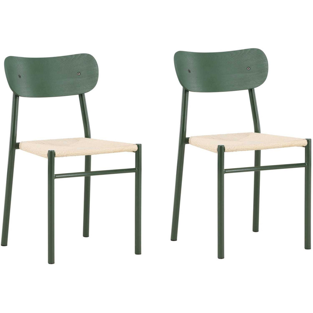 Chaise en métal et corde synthétique polly (lot de 2)