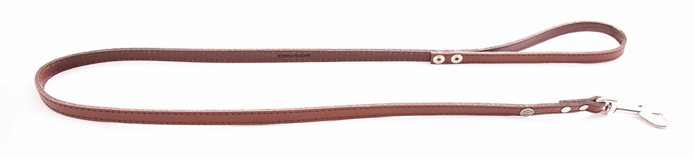 Martin sellier - laisse pour chiens avec plaque d'identification martin sellier - laisse pour chiens en cuir pleine fleur