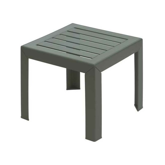 Table basse - grosfillex - miami - forest green - 40x40 - résine